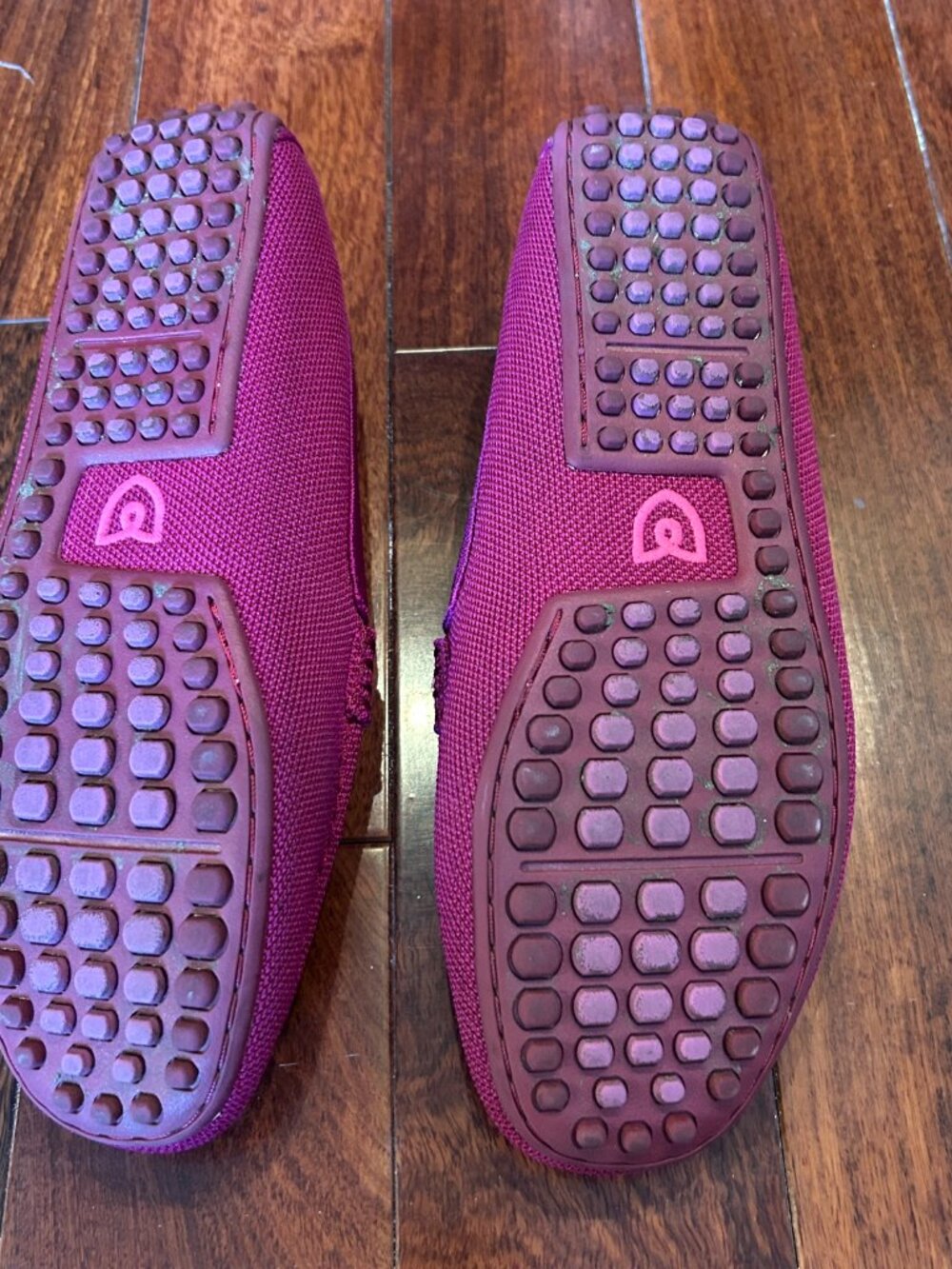 Rothy’s Womens Size 9 Loafers Berry Pink Magenta Knit Penny Driving Flats Shoes - Picture 6 of 6